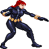 Black Widow: 2021 from scratch, remake of 2001 sprite edit fight stance