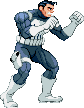 the Punisher: Capcom '93 fight stance