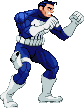 the Punisher: Capcom '93 fight stance