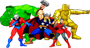 the Avengers: 2001 (base: all from Capcom games) Founding five members the Avengers: 2001 (base: all from Capcom games) Founding five members