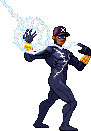 Static: pose based on Denys Cowan artwork Static: pose based on Denys Cowan artwork
