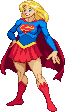 Supergirl: 2016, pose based on BoB Oskner artwork Supergirl: 2016, pose based on BoB Oskner artwork