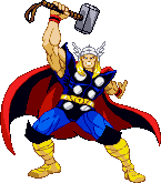 Thor: 2017 scratch-made, MvC Mjolnir raise pose, hammer back, classic outfit Thor: 2017 scratch-made, MvC Mjolnir raise pose, hammer back, classic outfit