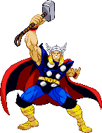 Thor: 2017 scratch-made, MvC Mjolnir raise pose, classic outfit Thor: 2017 scratch-made, MvC Mjolnir raise pose, classic outfit