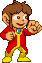 Alex Kidd: rock, Enchanted Castle outfit