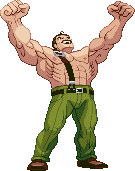 Mike Haggar: 2021, fists up, pose inspired by Final Fight official art Mike Haggar: 2021, fists up, pose inspired by Final Fight official art