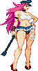 Poison: scratch-made, USF4 stance, Final Fight outfit