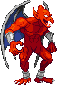 Firebrand/Red Arremer: 2018, Demon's Crest stance(scratch-made sprite)