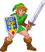 Link: 2020, Super Famicom cover art pose Link: 2020, Super Famicom cover art pose