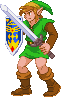 Link: 2020, Zelda II side view stance Link: 2020, Zelda II side view stance