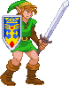 Link: 2020, Zelda II side view stance Link: 2020, Zelda II side view stance