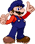 Mario: Leslie Cabarga DK art pose, Yoichi Kotabe-style