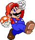 Mario: SMB cover art pose, Yoichi Kotabe-style