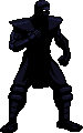 Noob Saibot: 2017, MK2, fight stance