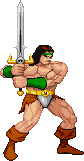 Rastan: (edit - base: Capcom's MSH Capt. America) stand - Rastan 1