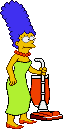 Marge: Konami beat 'em up pose Marge: Konami beat 'em up pose