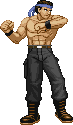 Clark (Ikari Warriors): KoF taunt