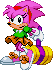 Amy Rose: 2022, classic era, Sonic the Fighters mallet art pose