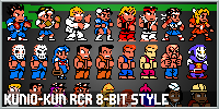 8-bit Kunio-Kun/River City Ransom SD style sprites