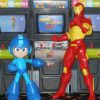 Mega Man (Funko) and Iron Man (Marvel Legends)